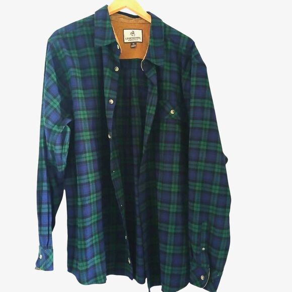Men's Legendary Whitetails Men's Buck Camp Flannel Shirt Button Down Shirt XL - Picture 2 of 13
